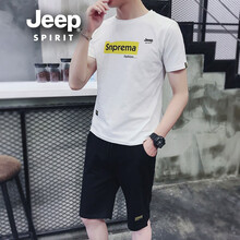 吉普（JEEP） 短袖 男士T恤 白色CY933 