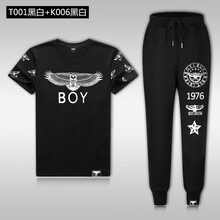 PW&BOY 短袖 男士T恤 T001黑白+K006黑白 