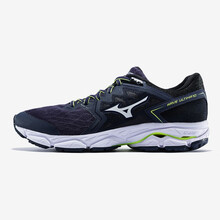 美津濃（MIZUNO）跑步鞋藏青/白/熒光黃 40.5