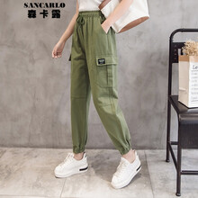 曲線(xiàn)美，高腰闊腿褲讓微胖妹子