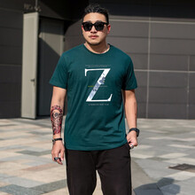 K L B ZHE 短袖 男士T恤 大Z墨綠 加大