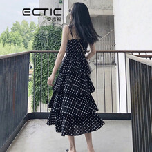 ECTIC 圓點(diǎn) 波點(diǎn) 連衣裙