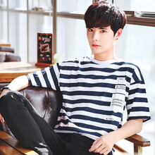 杜小閑 短袖 男士T恤 T23藏青 