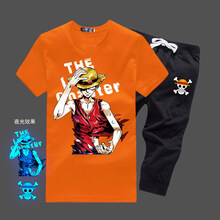 古萊登（GODLIKE） 短袖 男士T恤 路飛2橙 