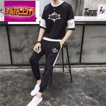 天狼旗（TIANLANGQI） 短袖 男士T恤 黑色TZ828 