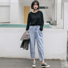 復古刺繡牛仔褲，微胖妹子的福音