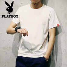 花花公子（PLAYBOY ESTABLISHED 1953） 短袖 男士T恤 白色 MT01 