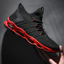 宅族部落男士高幫-黑紅 39