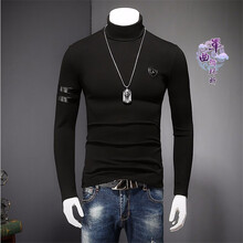 單曲循環(huán) 長袖 男士T恤 黑色 XL，L，加大，XXXL，XXL，M