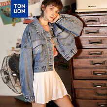 唐獅（TonLion）  長(zhǎng)袖 女 短外套 水洗