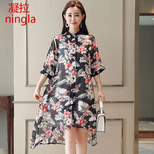 凝拉（ningla） 圓領(lǐng) 五分袖 女 短外套 印花