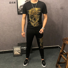 Boy Bees 短袖 男士T恤 金-半邊骷髏套裝 