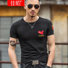 佳昭 短袖 男士T恤 T24黑色 