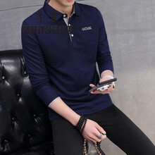 尊首（ZUNSHOU） 長(zhǎng)袖 男士T恤 深藍(lán)灰領(lǐng) XL，L，XXL，XXXL，M