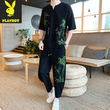 花花公子（PLAYBOY） 短袖 男士T恤 112黑 