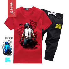 蘇京貓 短袖 男士T恤 套裝1紅 
