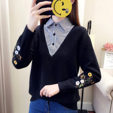 打底襯衫女秋冬花