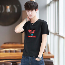 魏晉風(fēng)度 短袖 男士T恤 ZH06黑色 