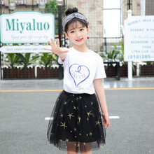 女童裝夏裝蕾絲新款