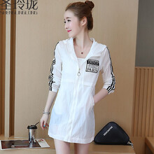 圣玲瓏（SHENGLINGLONG） 連帽 長袖 女 短外套 口袋，帶帽