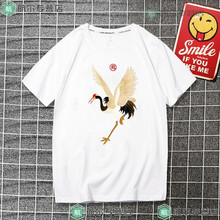 途尊（kingtrip） 短袖 男士T恤 白 仙鶴展翅 
