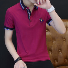 其他品牌 短袖 男士T恤 玫紅(奔馬) 