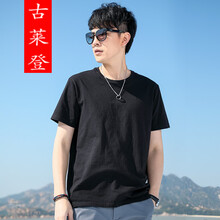 古萊登（GODLIKE） 短袖 男士T恤 【圓領(lǐng)】A08黑色 