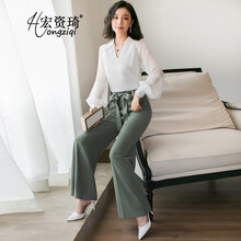 宏資琦 高腰  女 長褲 休閑褲