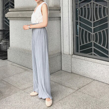 寬松毛呢闊腿褲，穿出你的少女心