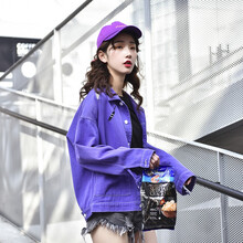 魅焰 POLO領(lǐng) 長袖 女 短外套 水洗