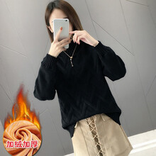 黑色修身長外套女冬