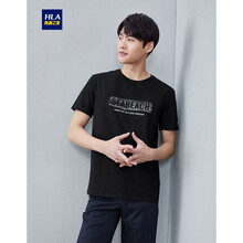 海瀾之家（HLA） 短袖 男士T恤 黑色花紋(23) 