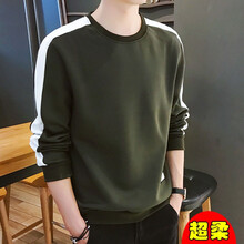 億型閣（YIXINGGE） 長(zhǎng)袖 男士T恤 軍綠色 