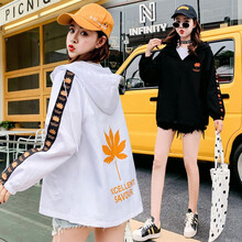 享利運(yùn)（XIANGLIYUN） 連帽 長(zhǎng)袖 女 短外套 抽繩，水洗