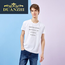 端致（DUANZHI） 短袖 男士T恤 米白花紋19 