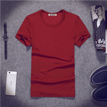 富貴鳥(niǎo)（FUGUINIAO） 短袖 男士T恤 圓領(lǐng)酒紅色 