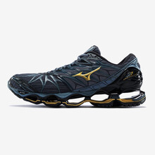 美津濃（MIZUNO）跑步鞋藍(lán)灰/金/黑 41