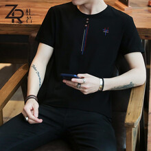 札若 短袖 男士T恤 8802黑色(三?？? 