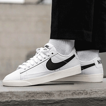 耐克（NIKE）板鞋BQ7306-001/白色黑勾 皮面 牛津底 