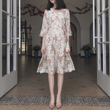浪漫網(wǎng)紗長裙，女神的甜美小心機(jī)