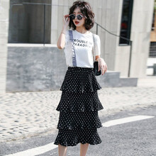 小賴(lài)猴（XIAOLAIHOU） 圓點(diǎn) 荷葉邊，波點(diǎn) 連衣裙