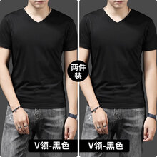 賓色（BINSE） 短袖 男士T恤 V領(lǐng)黑 V領(lǐng)黑(雙件) 