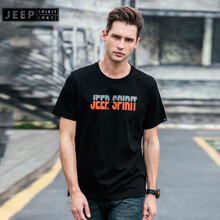 吉普（JEEP） 短袖 男士T恤 FSMS1078黑色 