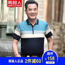 南極人（Nanjiren） 短袖 男士T恤 T56藍(lán)色 
