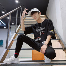 杰遜斯 五分袖 男士T恤 B208黑色 