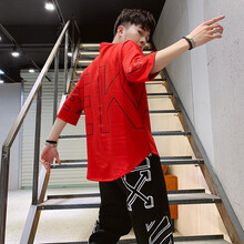 古萊登（GODLIKE） 七分袖 男士T恤 TZ65 紅色 