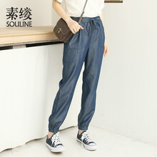 素縷（Souline） 自然腰  女 長褲 牛仔褲
