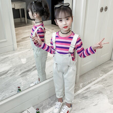 彩條褲子女