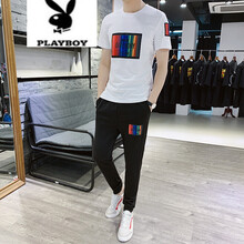 花花公子（PLAYBOY ESTABLISHED 1953） 短袖 男士T恤 TZ05白色 