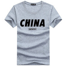 未知 短袖 男士T恤 CHINA灰色 